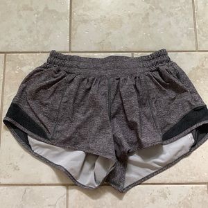 Gray Lululemon hottie hot shorts 2.5